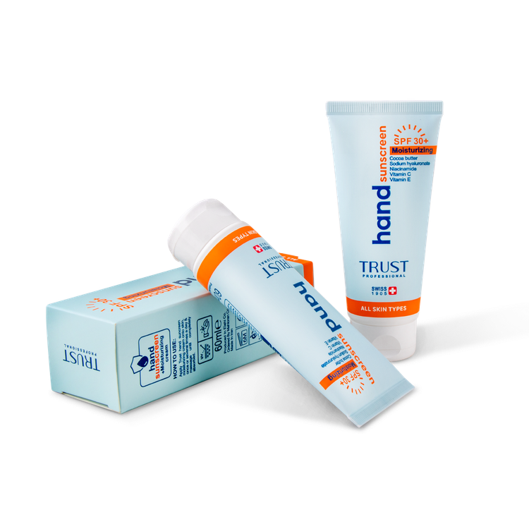 کرم تخصصی دست ضدآفتاب و آبرسان +SPF30 بیرنگ تراست 😍🇨🇭
