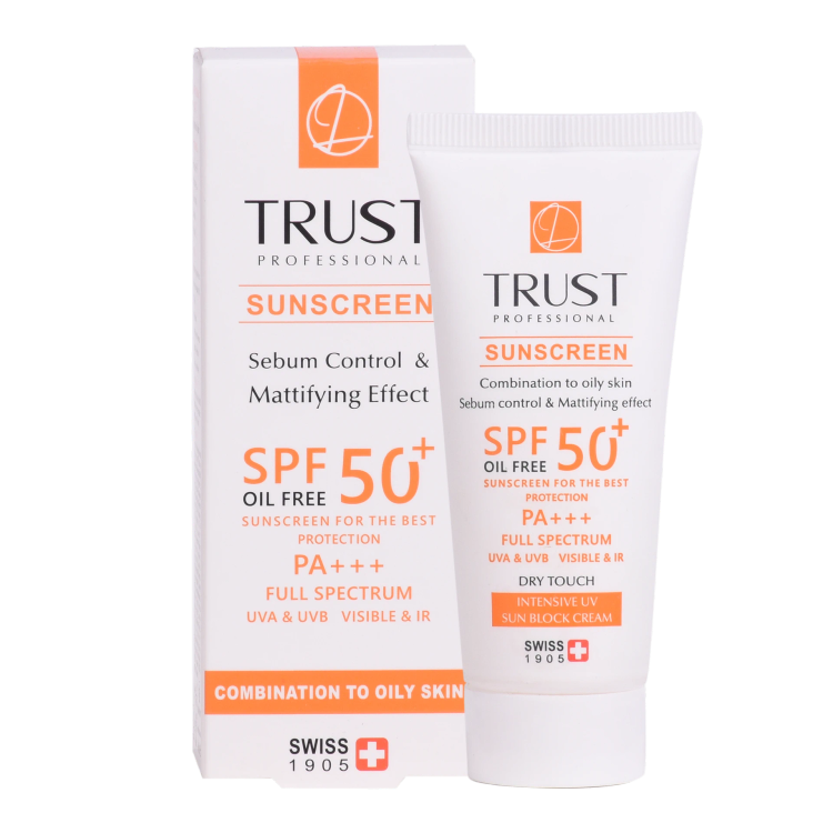 کرم ضد آفتاب و کنترل چربی (پوست مختلط تا چرب) (فاقد رنگ) تراست